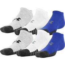 Under Armour 성인용 기능성 테크 노쇼 양말 여러 켤레 블랙, Royal Assorted (6-pairs)