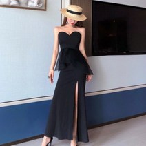 파티 드레스 셀프 웨딩 스냅 블랙 연주회 롱드레스