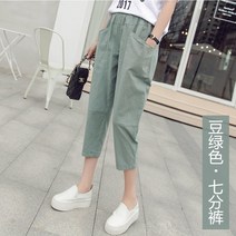 리넨 배기 팬츠 면 마 여성 여름 린넨 슬림핏 와이드 루즈핏 스트레이트핏 일자 9부 카고 캐주얼바지 2237488768