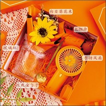 센스있는 수건 우산 텀블러 답례품 특별한 독특한 돌잔치 결혼식 유치원 어린이집 잔치 선물 박스, 행운의 오렌지 패키지 6