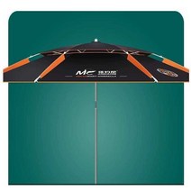 야외 피크닉 낚시 파라솔 대형 그늘막 자외선 차단, (12프리즘우산봉)주황.흰색지팡이우산2.4m