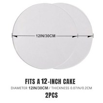 원형 아크릴 케이크 토퍼 2/4/6/8/인치 보드 트리밍 장식 용품 디스크베이스 2 개, CN, 12 inch