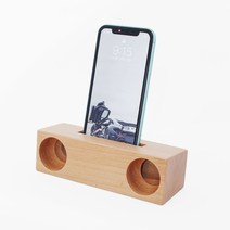 원목 사운드 증폭 스마트폰 거치대(내추럴)