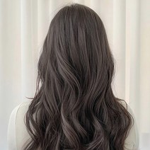 옴브레 염색 부분 가발 포인트 붙임머리 컬러피스 롱웨이브, 브라운블랙