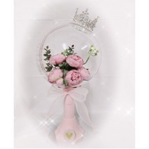 꽃풍선 레터링 100일 1000일 1주년 화이트데이선물 생일파티 풍선 프로포즈 반지 꽃다발, 반지케이스+쇼핑백, 찐핑크작약