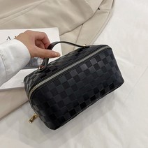 여행용파우치 레트로화장품가방 코스메틱백 휴대용 대용량 가죽 화장품 메이크업 가방 여성용 다기능 여행