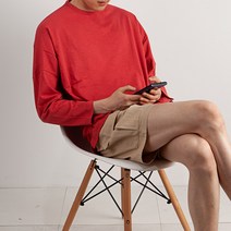 스타일에스 SY 남자 워싱 오버핏 슬라브 봄 여름 린넨 긴팔 티셔츠