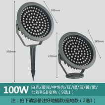 조명 led 조경 나무 야외 정원 공원 잔디 외부 벽등 방수, 100와트세븐컬러 RGB자동변색