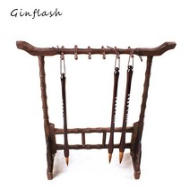 서예용품 도구 서예 붓글씨 Ginflash 중국어 브러시 이젤 펜 홀더 마호가니 나무 중국어 드래곤 헤드 비즈니스 선물 중국어 책상 장식