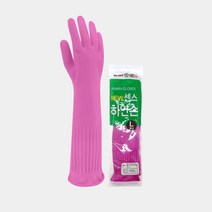 하얀손 고무장갑 천연라텍스, 하얀손 뉴센스 특대, 핑크