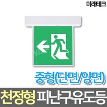 미래테크 LED중형 천정형 피난구 유도등 양면, 양면 피난구 기본방향, 양면 기본방향, 1개