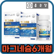 종근당 산화 마그네슘 마그네숨 플러스 비타민B 쌀마그네슘 영양제 6개월분 부족 보충