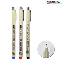 [씨엠몰-JS] 사쿠라 피그마 마이크론 08 (0.5mm) 캘리 일러스트 만화그리기, 1개, 빨강