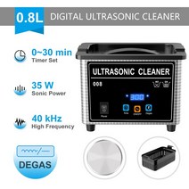 초음파 틀니 안경 렌즈 자동 세척기 60w 800ml 초음파 청소기 목욕 타이머 쥬얼리 브러시 안경 매니큐어 스톤 커터 치과 면도기 부품 초음파 sonic 48, 영국, 복근-008-35w