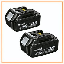 마끼다 makita 전동 공구 배터리 18vrc 기 18v bl1830 bl1430 bl1860 bl1890 도구 전원 기 usb prot 18vrf 3a 6a 호환, 6.0ah-2개