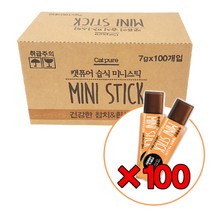 캣퓨어 미니스틱 7g 건강한참치와흰살생선x100개