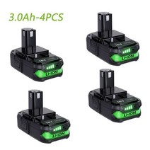 제네레이터 발전기 제너레이터 Ryobi One용 교체 배터리 무선 도구 P108 RB18L50 One P102 P103 용 18v BPL1820 RB18L20 RB18L40, 4.4PCS 3.0Ah