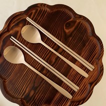 놋향 방짜유기 2인 수저세트   선물박스 세트 1p