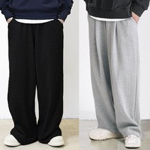 원턱 와이드 트레이닝바지 스웻팬츠_남자 여자 빅사이즈