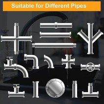 강관파이프 각관 탄소강 콤비네이션 커터 헤드 어댑터 세트 7 개 배수 막힘 하수도 파이프 청소 29/16/48/2, 한개옵션0