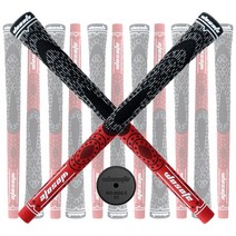 우소프 스타 멀티컴파운드 MCC 실그립 반실 골프 채 남성 그립 13개묶음, 레드 13개