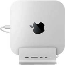 맥 미니Mac Mini용 USB C 허브 Minisopuru Mac Mini Dock 지원 M.2 NVMe/SATA SSD 5 in 1 Mac Mini 스탠드 및 도킹 스테이션, 미니 슬리버