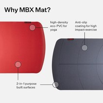 Les Mills™ MBX MAT™ 양면 운동 매트 가정 및 체육관에서 요가 다이나믹 훈련용 프로 레크레이션 1298492