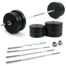 바투스포츠 크롬 경량 역기봉 조립식 PVC 바벨 원판 25mm, 대봉