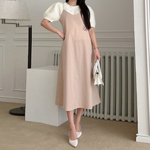 슈가언니 루즈핏 나시 나시원피스 비치웨어 홈웨어 뷔스티에 린넨원피스프릴원피스 반팔원피스 롱원피스 여름 원피스 82507(9)