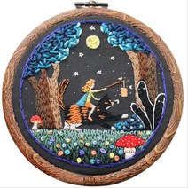 101도 프랑스자수 DIY 패키지세트 초보자용 묶음, HS40(자수틀15cm)