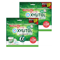 롯데자일리톨 알파 오리지날 껌 리필, 2개, 60g