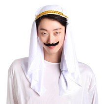 아랍만수르모자 [화이트], 블랙