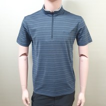 레드페이스 남성 줄무늬 스프라이트 반팔 집업티 알렉스 라인 하프 짚 티셔츠 REWMTSM20013