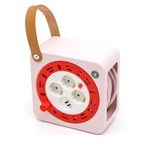 러그박스 큐브형 캠핑릴선 전기선 일반형 캡형 20M, 큐브형 릴선 일반형 핑크, 1개