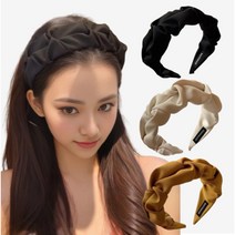 데이프로젝트 안아픈 여성 꼬임 머리띠 넓은 와이드 데일리 헤어밴드 3P