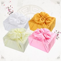 보자기 소 예단 답례품 이바지 상견례선물 첫인사 과일바구니 선물포장, 분홍색