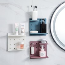 비즈하임 타공판 보드 욕실 타공보드 수납, 퍼플와인