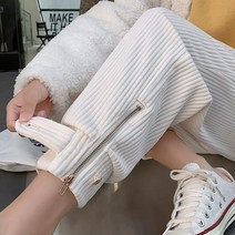 코듀로이 루즈핏 캐주얼 스포츠 하렘 팬츠