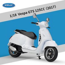 WELLY 1:18 베스파 946 150CC PX GTS 125CC 오토바이 시뮬레이션 합금 모델 컬렉션 자동차, 125CC 2017 상자 포함