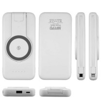NIFFPD 아이폰 14 고속 휴대용 충전기용 1000000mAh USB 무선 전원 은행, For Samsung Galaxy S6/S6 Edge+, White