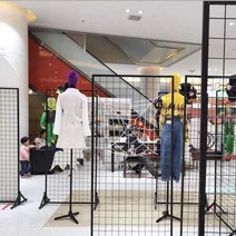 인테리어 파티션 200x80 가림막 접이식 가벽 사무실 아치형 가정용 철망 학원 간살 병풍 거실 가벽 타공 바퀴달린, L_너비60x높이160