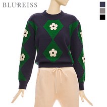 [블루레이스] 아가일플라워자수니트_BI2W1KT2211