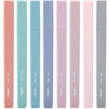 Mr. Pen - 미적 형광펜 8개 끌 팁 모란디 색상 번짐 없는 성경 형광펜 파스텔 다양한 파스텔 세트 귀여운 343489, 8 Pack, Earthy Colors, Earthy Colors