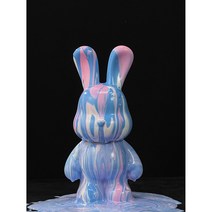 까사라인 플루이드 푸어링 토끼 만들기 DIY 집들이 개업 선물 인테리어소품, 그린.옐로우.실버
