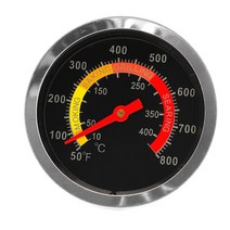 스테인레스 스틸 바베큐 바베큐 흡연자 그릴 온도계 온도 게이지 10-400 ℃, 검은 색
