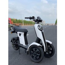 역삼륜오토바이 3발 전동 스쿠터 세발 전기이륜차 삼발이 미니 전기 바이크, 라이트 그레이, 단일사이즈