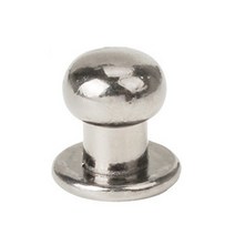 라운드리벳 둥근머리리벳 나사형 리벳 가죽공예 단추 벨트 파우치 부자재 5x7 mm, 브론즈, 1개