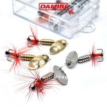 다미끼 골드윙스피너 꺽지 스피너 4개입, 실버 1/8oz