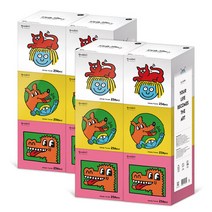 한예지 키스해링 KIDS MINI 천연펄프 미용티슈 230매 6입 2팩, 단품