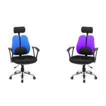 사장실 듀얼 요추 받침 스틸 프레임 의자(6색) 사무실 오피스 1인용, 그린